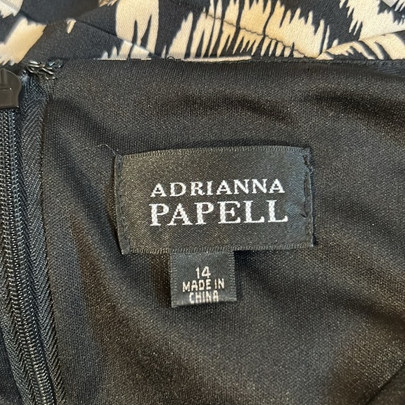 Black and cream Adrianna Papell sheath dress - Picture 5 of 8